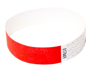 Tyvek®-VIP-Band - ohne Aufdruck Rot | 10er Pack