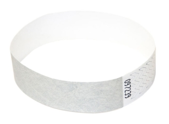 Tyvek®-VIP-Band - ohne Aufdruck Silber | 10er Pack