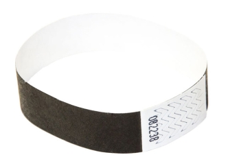 Tyvek®-VIP-Band - ohne Aufdruck Schwarz | 500er Pack