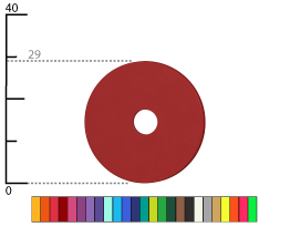 Wertchip Ø 29 mm mit 6 mm zentralem Loch 
