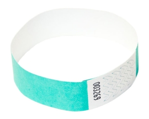 Tyvek®-VIP-Band - ohne Aufdruck Aquagrün | 10er Pack