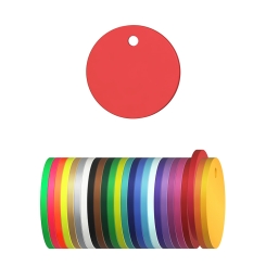 Wertchip Ø 30 mm mit 3 mm Randloch Rot