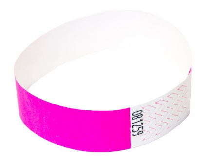 Tyvek®-VIP-Band - unprinted neon pink | box of 10