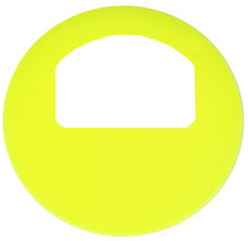 Cloakroom tokens - WITH numbering neon yellow
