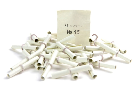 "Match" numbered rolled raffle tickets - white 001-050