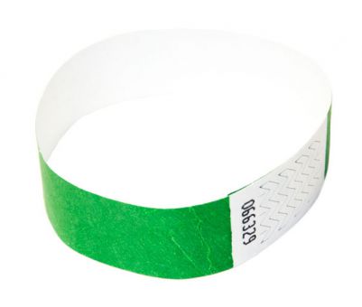 Tyvek®-VIP-Band - ohne Aufdruck Grün | 100er Pack