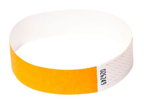 Tyvek®-VIP-Band - unprinted neon orange | box of 500