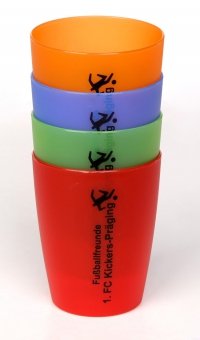 Re-usable drinks cups "0.2 L" - printed - from 500 units (printable area: 160 mm wide x 60 mm tall) green | 1-colour printing | initial order